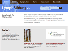 Tablet Screenshot of lymphbildung.ch
